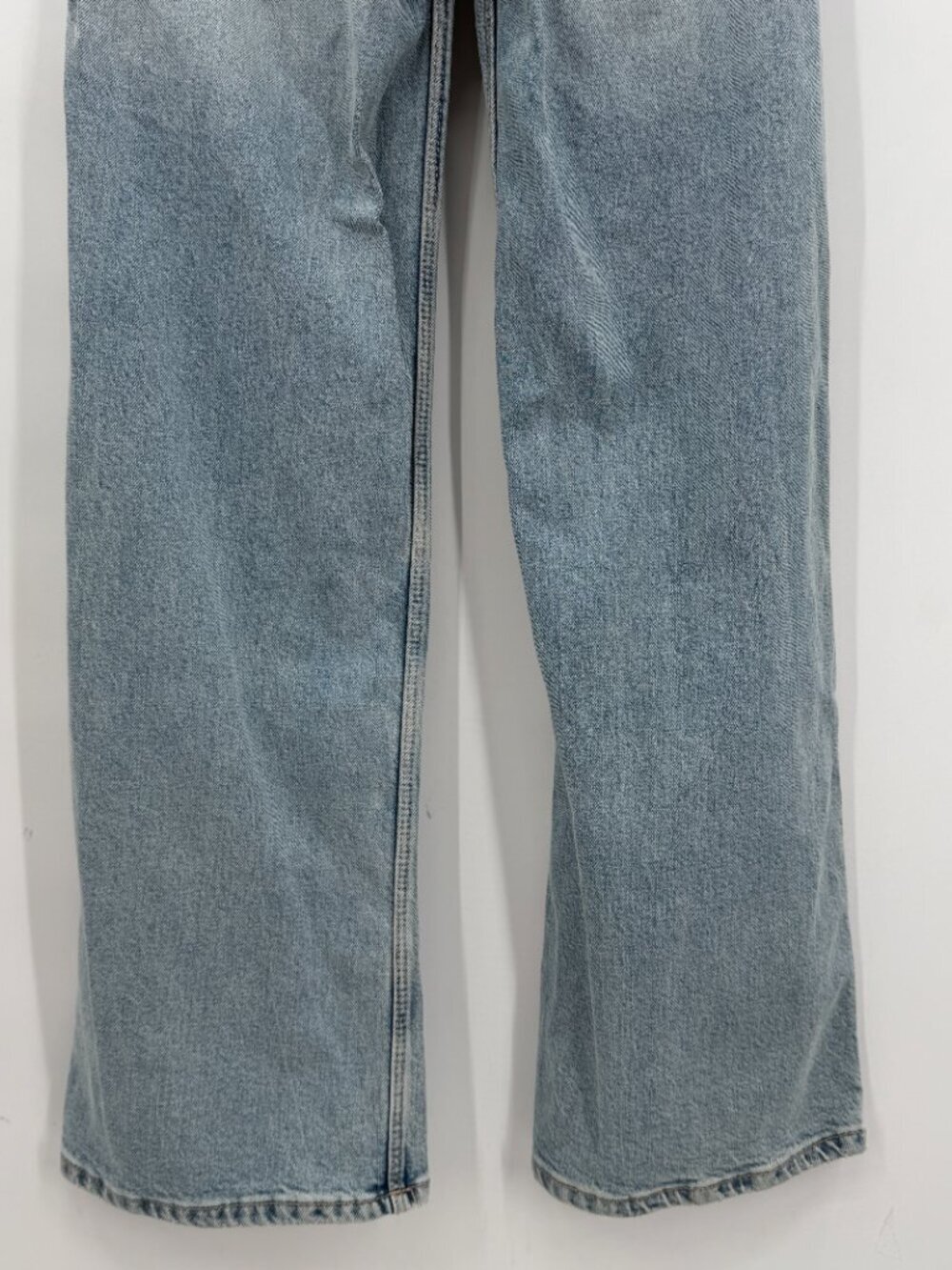 ZARA Denim Corset Jumpsuit Strapless Wide Leg Jeans Women’s XS Trendy Y2K - Picture 6 of 12